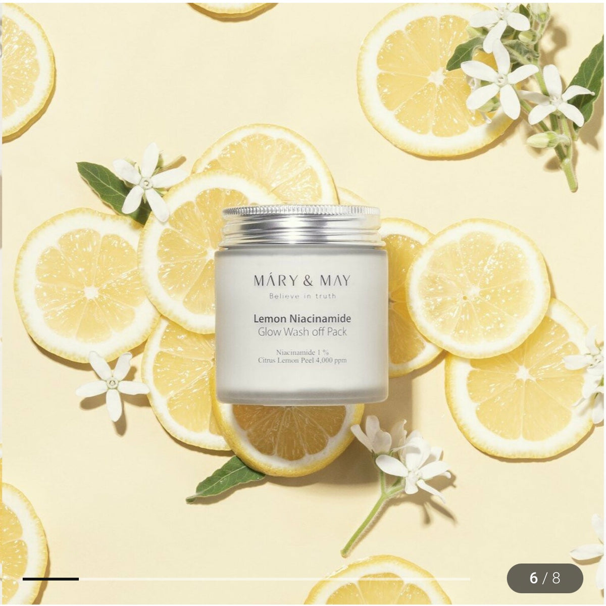 MARY&MAY Lemon Niacinamide Glow Wash Off Pack 125g