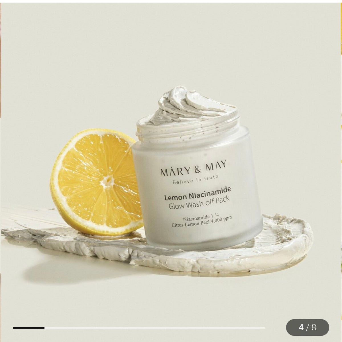 MARY&MAY Lemon Niacinamide Glow Wash Off Pack 125g