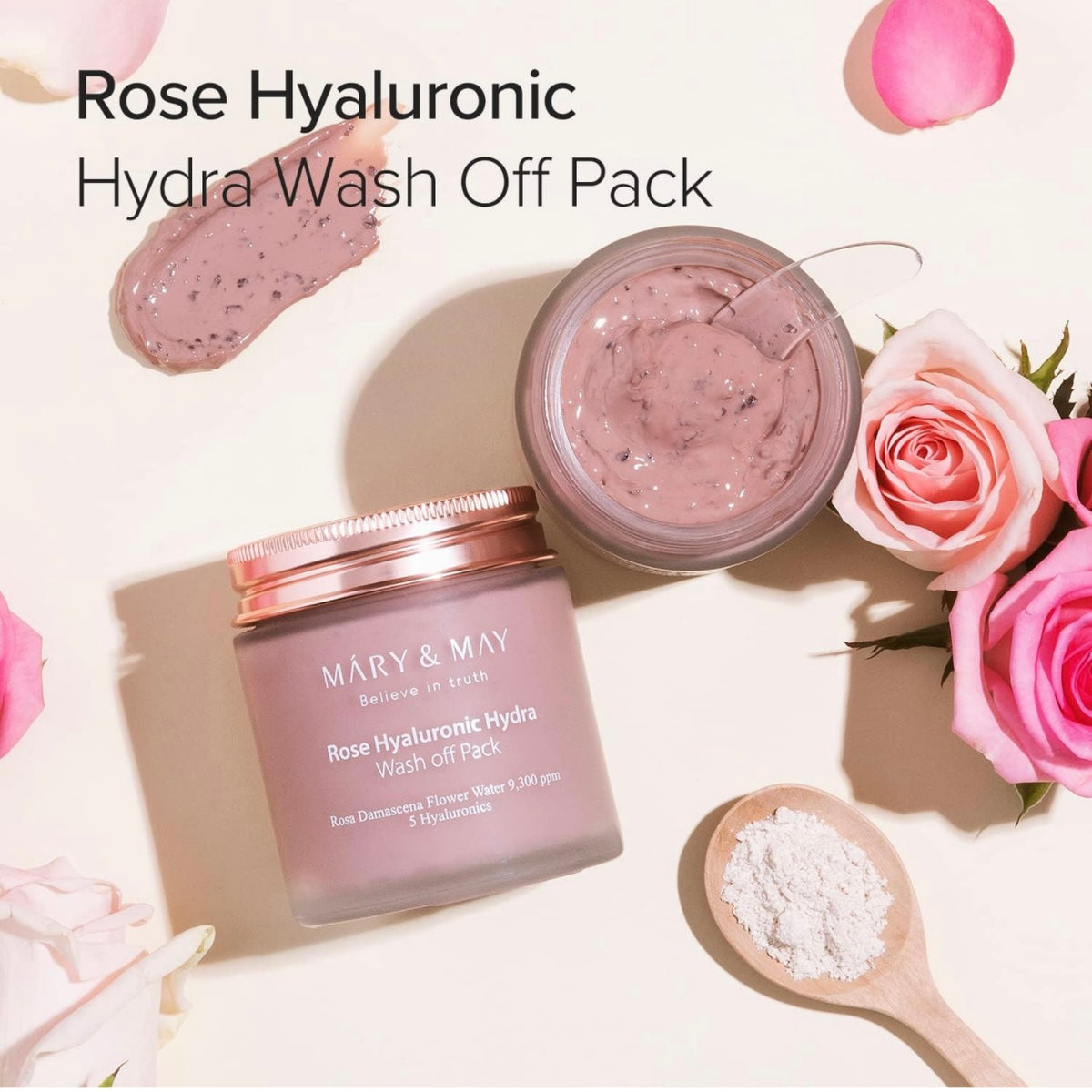 Mary&May Vegan Rose Hyaluronic Hydra Wash Off Mask 125g